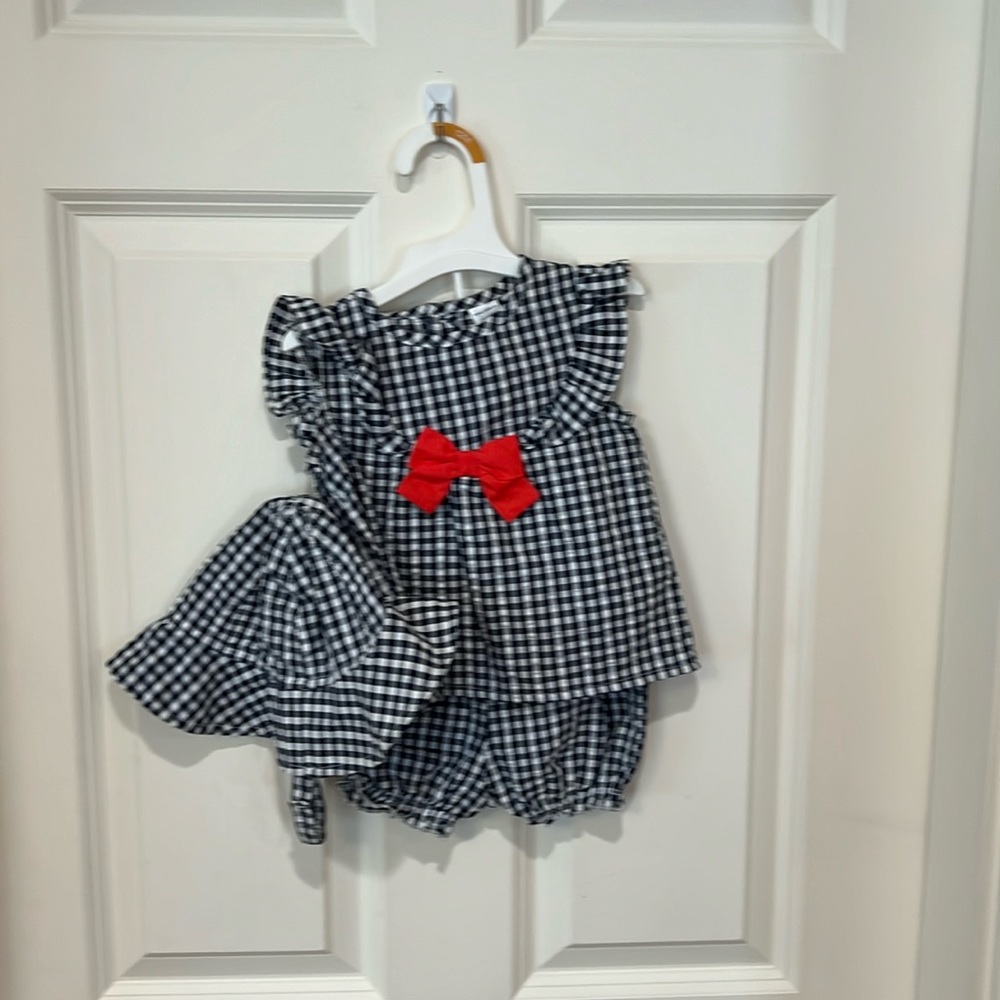 just one you made by Carters, checkered dress, shorts and hat. Size 12M. NWT!